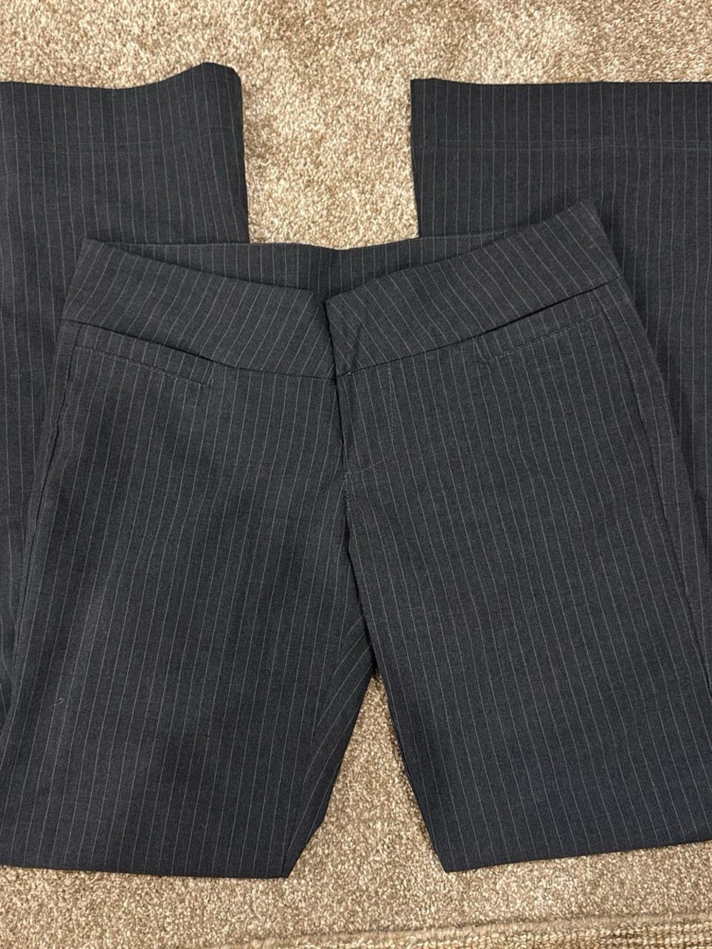 Brandy Melville Black Pinstripe Straight Leg Pants